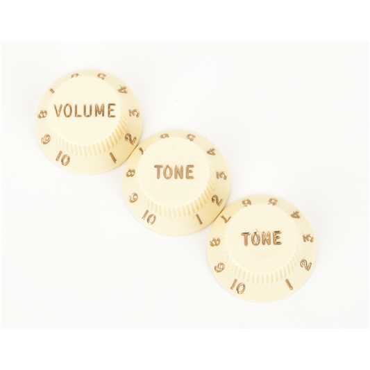 Fender Stratocaster Knob Set - Aged White