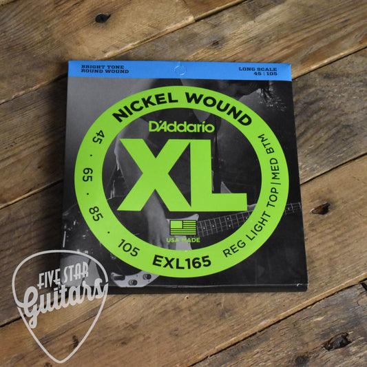 D'Addario EXL165 Nickel Wound Electric Bass Strings Long Scale 45-105