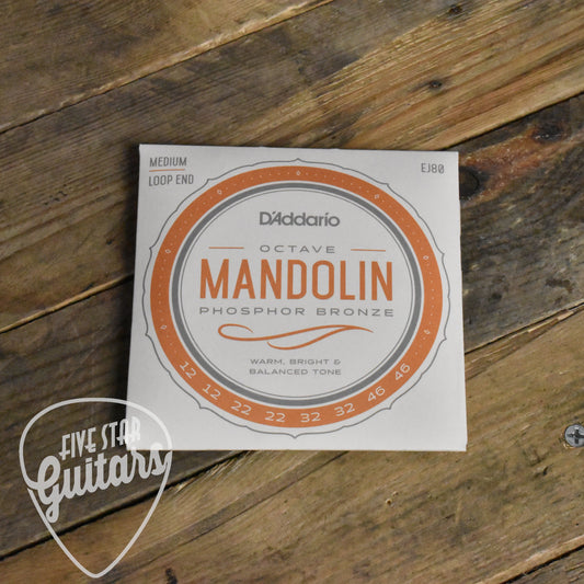 D'Addario EJ-80 Phosphor Bronze Octave Mandolin Strings 12-46