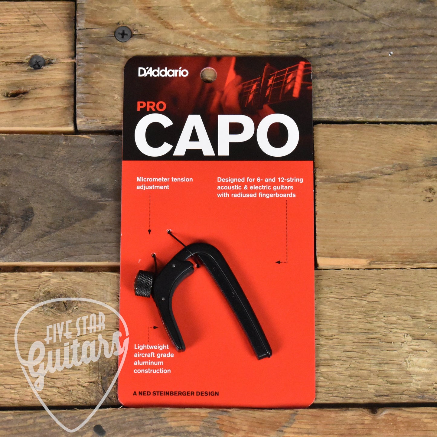 D'Addario Pro Guitar Capo - Black - PW-CP-02