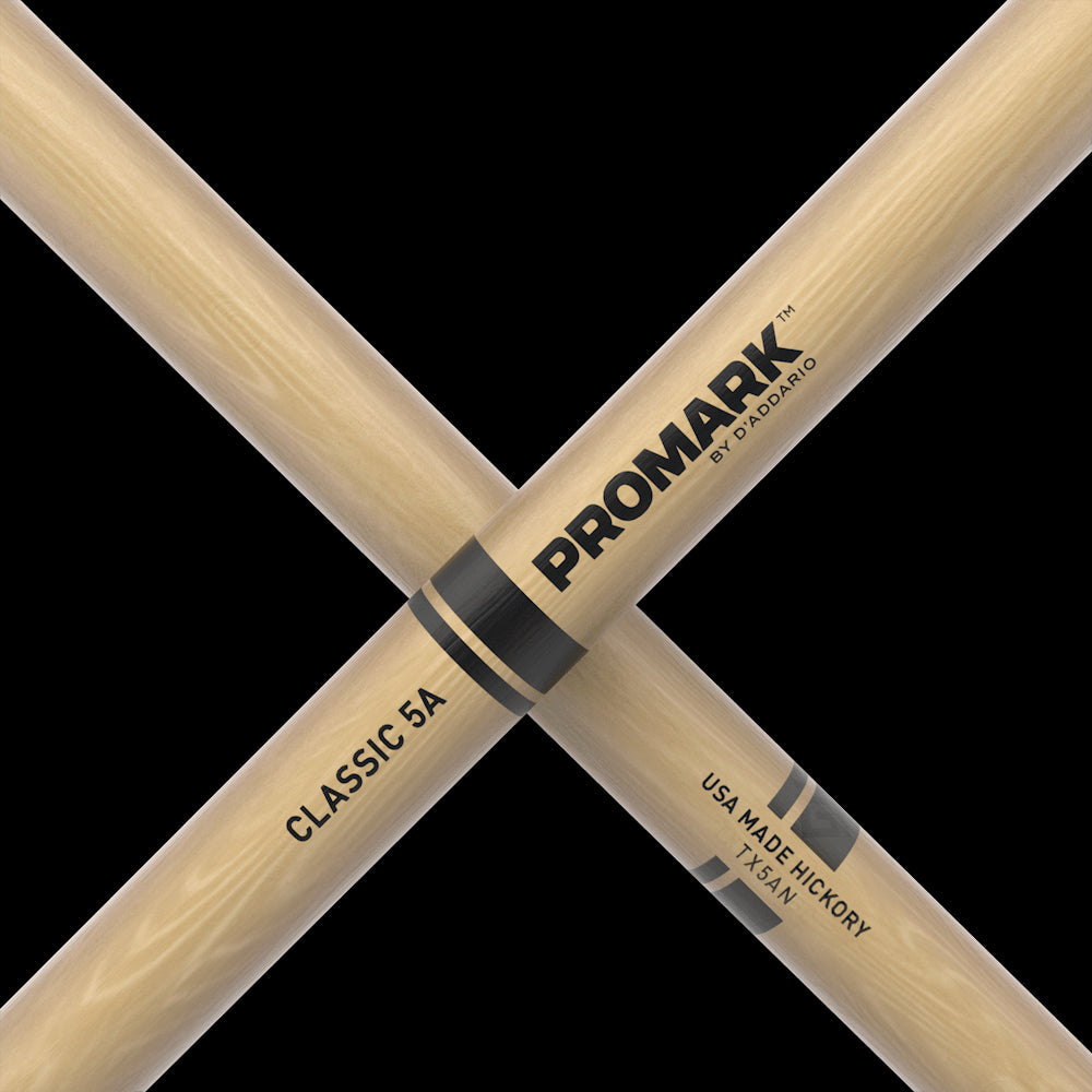 Promark 5AN Nylon Tip Hickory Drum Sticks