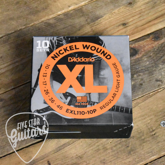 D'Addario EXL110-10P 10-Pack Electric Guitar Strings Light 10-46
