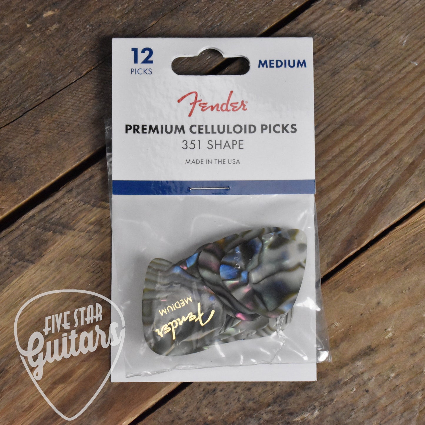 Fender Premium Celluloid Picks - Medium Abalone 12-Pack