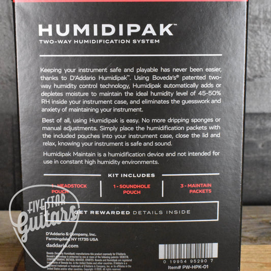 D'Addario Humidipak Maintain Humidity Control System
