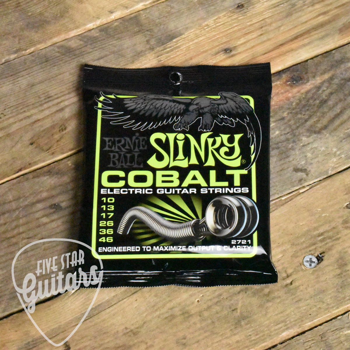 Ernie Ball P02721 Cobalt Regular Slinky Electric Guitar Strings 10-46