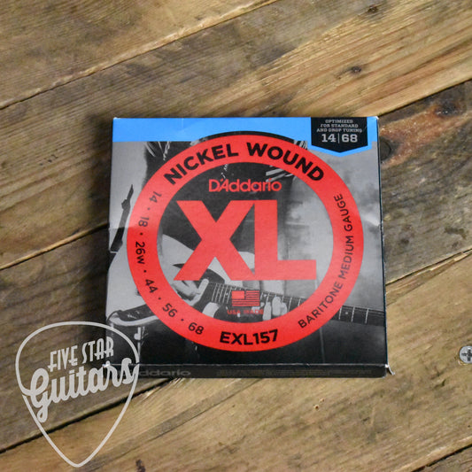 D'Addario EXL157 Nickel Wound Baritone Electric Guitar Strings 14-68