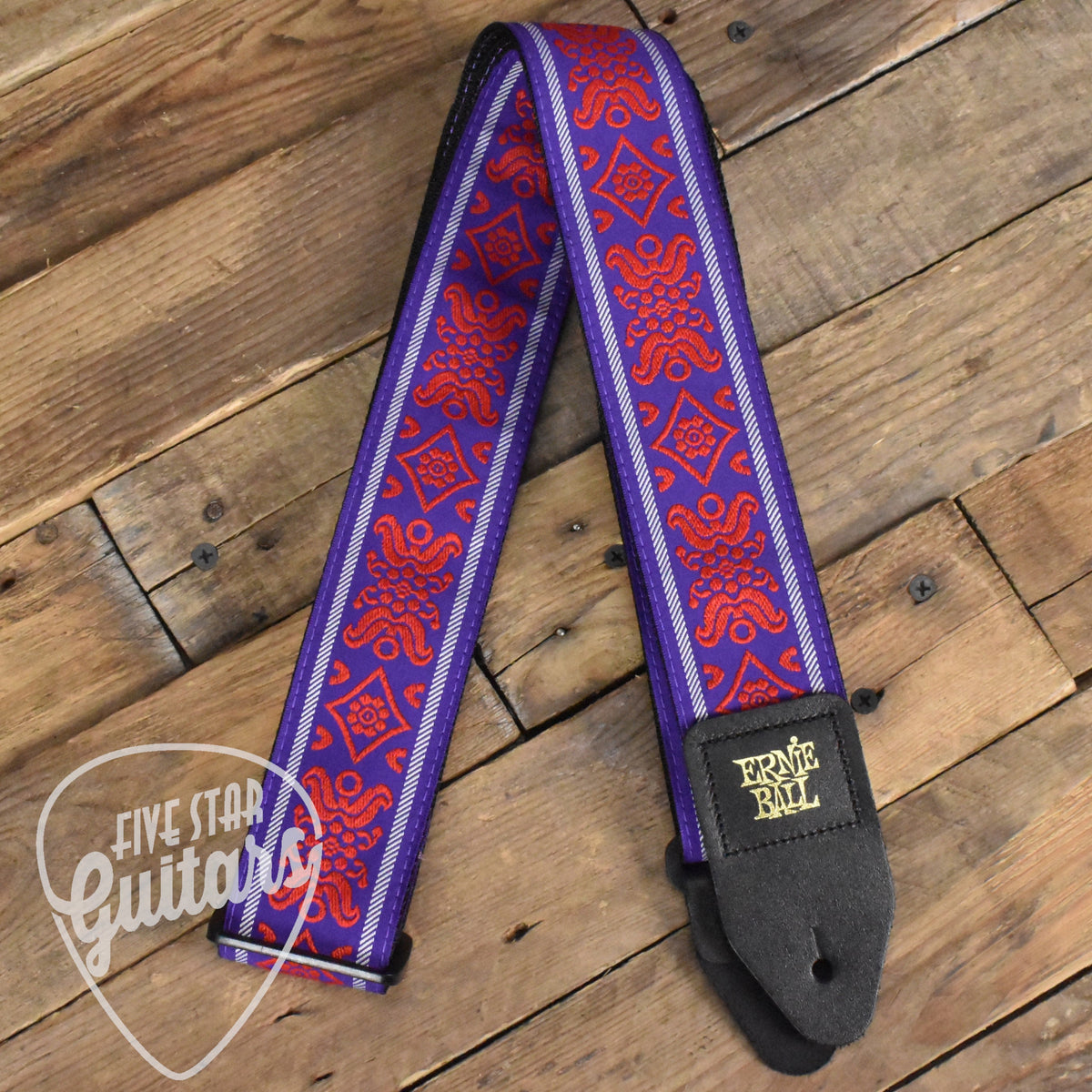 Ernie Ball P05330 Royal Flush Red Jacquard Strap