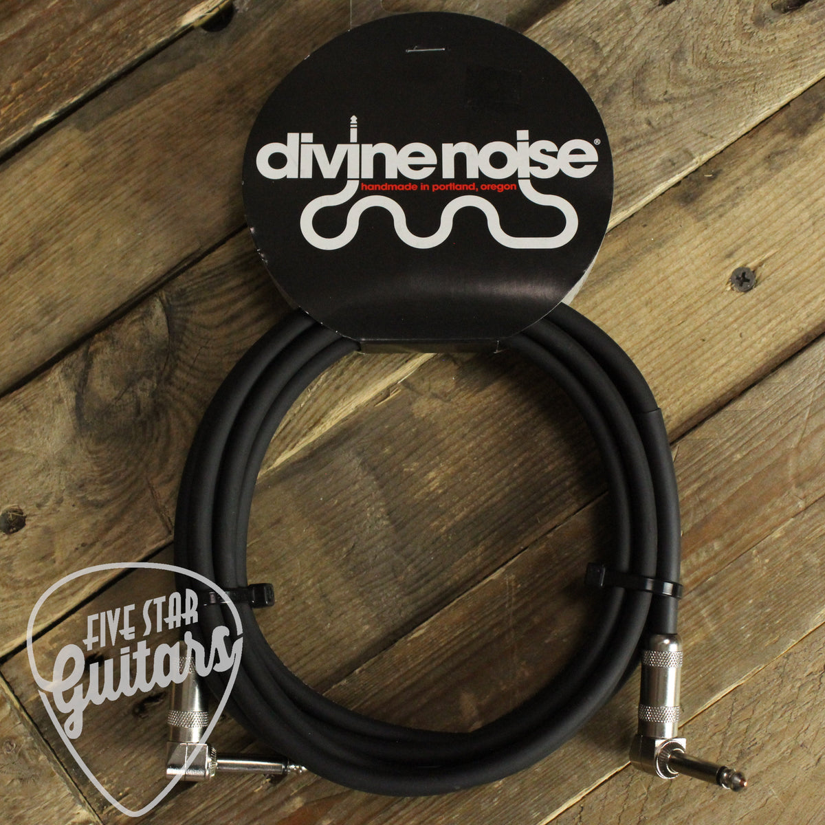 Divine Noise Right Angle to Right Angle 10ft Instrument Cable - Black