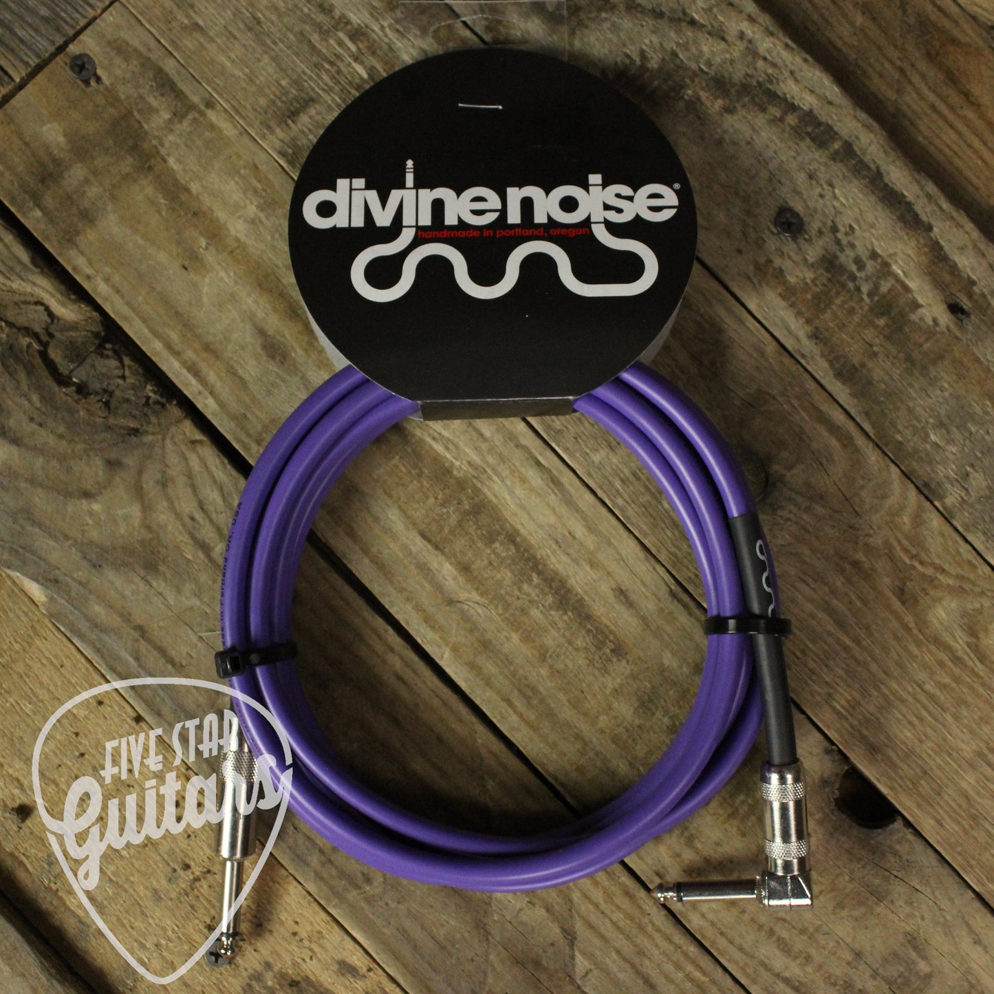Divine Noise Straight to Right Angle 10ft Instrument Cable - Purple