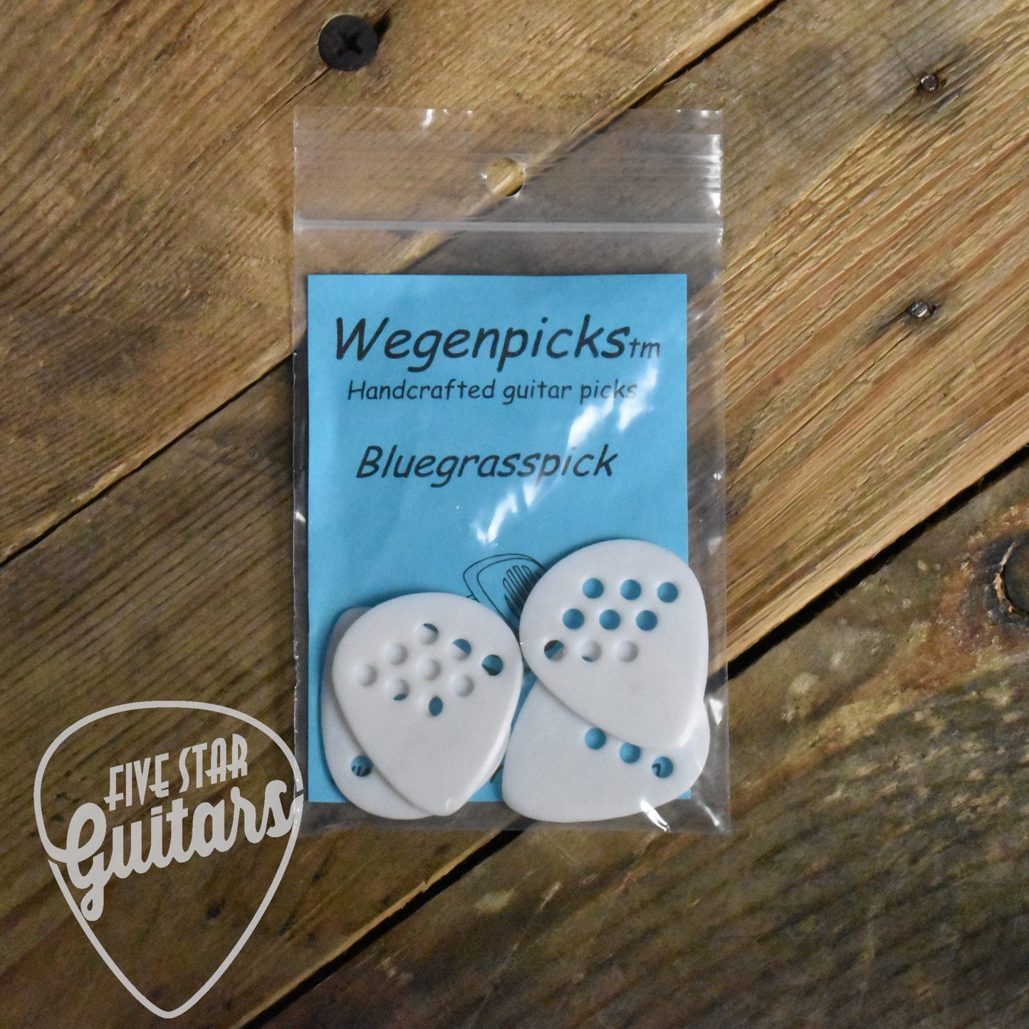 Wegenpicks 1.4mm White Bluegrass Pick - 4 Pack - BG140