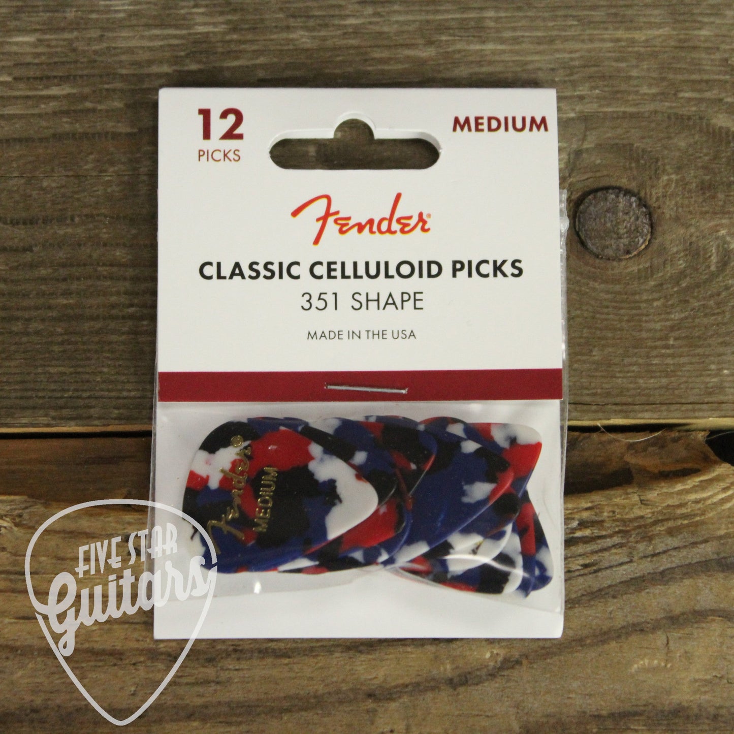 Fender Classic Celluloid Picks - Medium Confetti 12-Pack