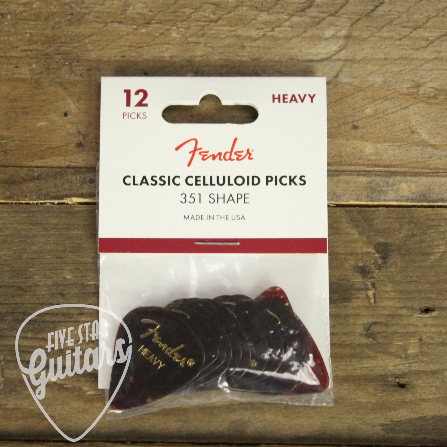 Fender Classic Celluloid Picks - Heavy Shell 12-Pack