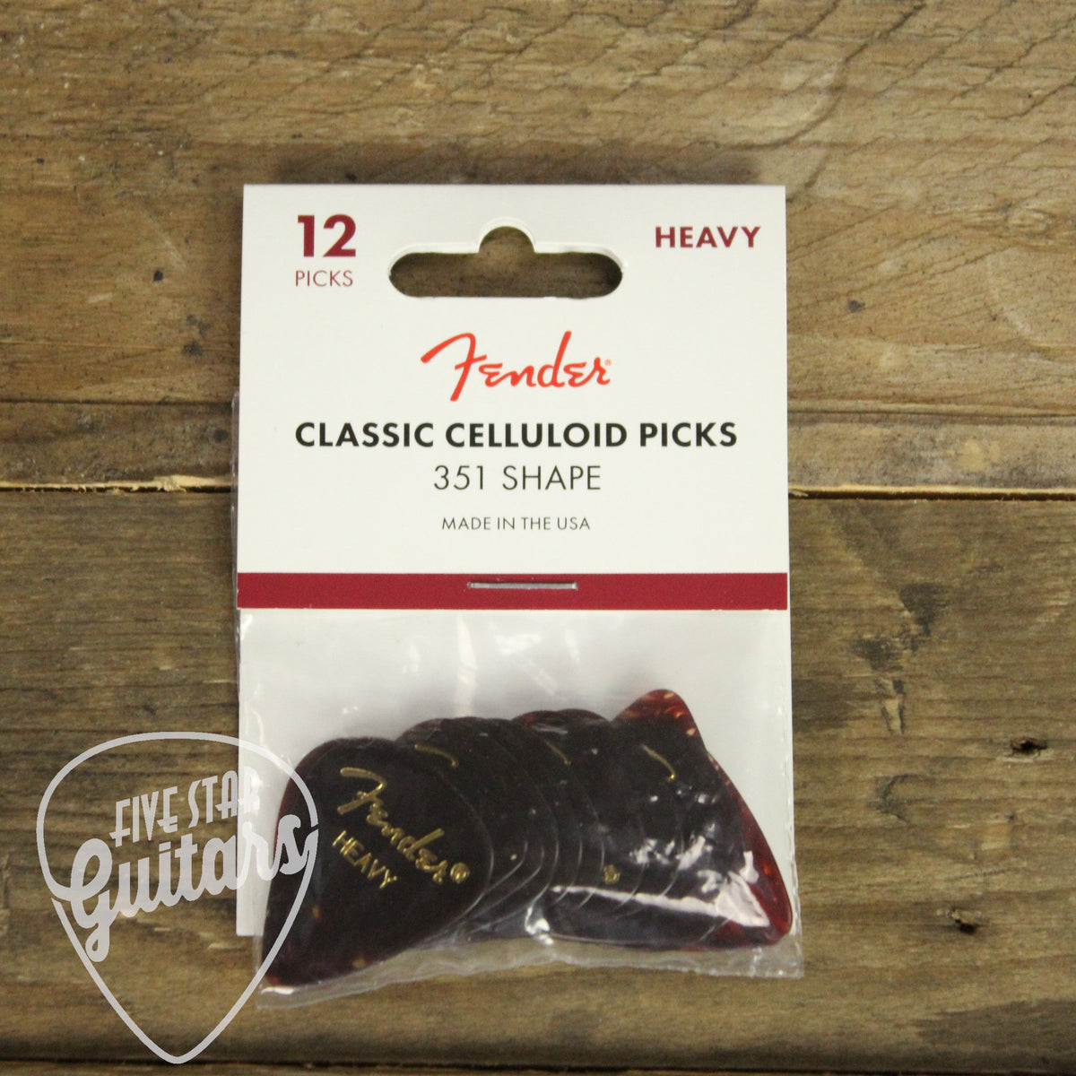 Fender Classic Celluloid Picks - Heavy Shell 12-Pack