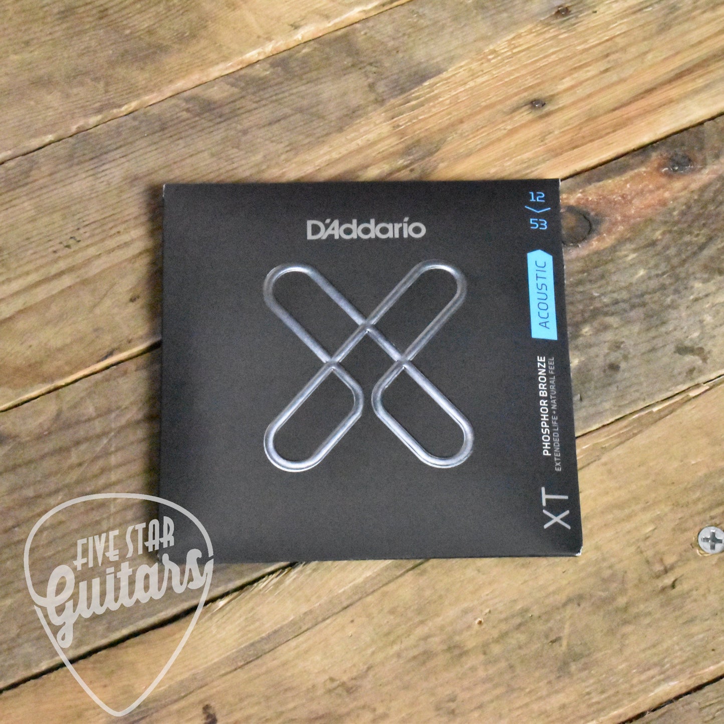 D'Addario XT XTABR1253 Phosphor Bronze Acoustic Guitar Strings Regular Light 12-53
