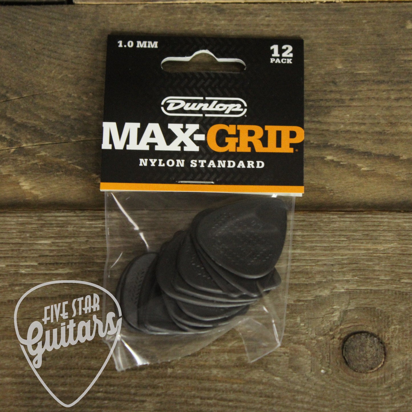 Dunlop Max-Grip Nylon Standard 1.0mm Guitar Picks - 12 Pack - 449P100