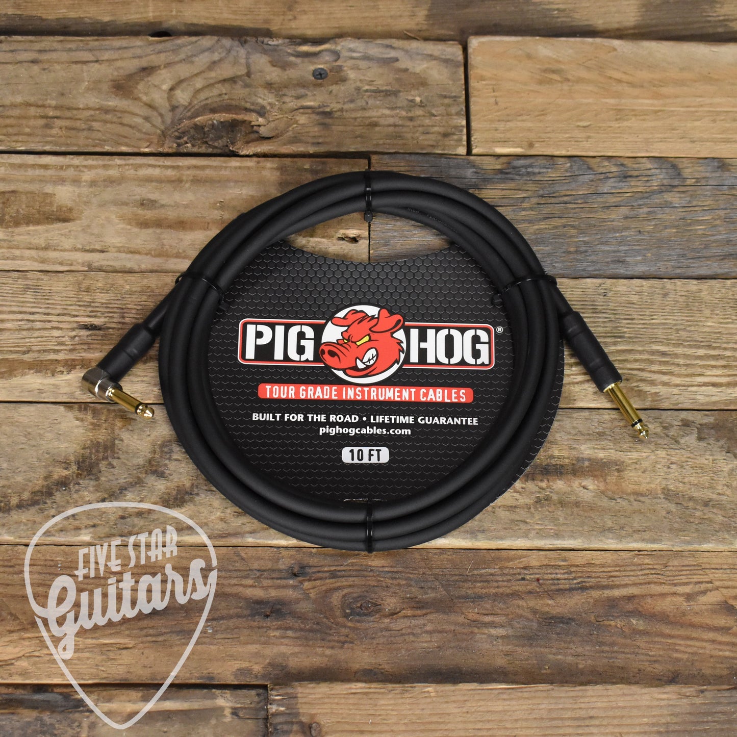Pig Hog Right Angle to Straight Instrument Cable - 10ft