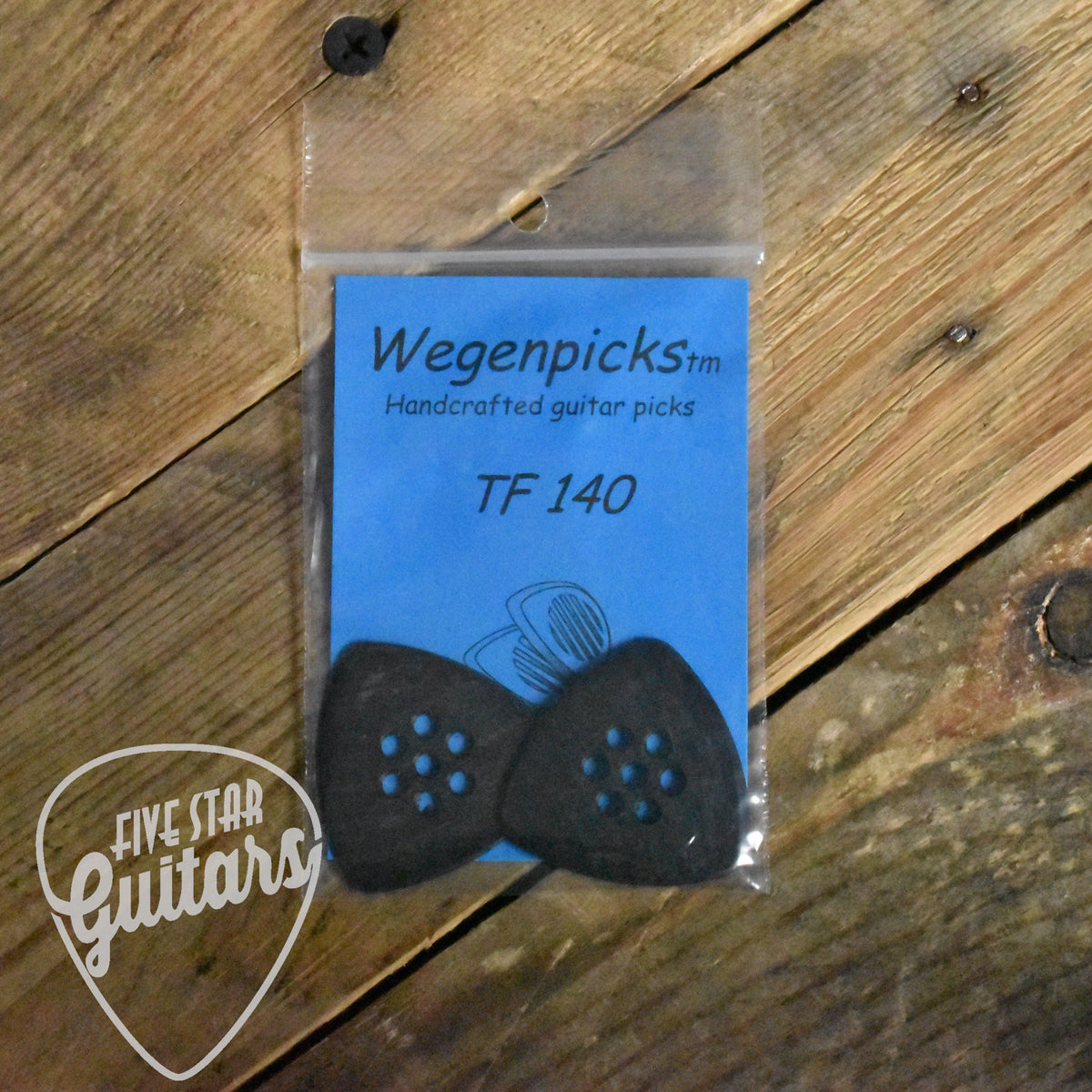 Wegenpicks 1.4mm Black Triangular Picks - 2 Pack - TF140B