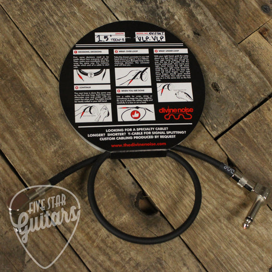 Divine Noise Teenie VLP-Offset 1.5ft Patch Cable - Black