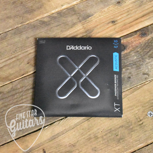 D'Addario XT XTABR1047-12 80/20 Bronze 12-String Acoustic Guitar Strings Light 10-47