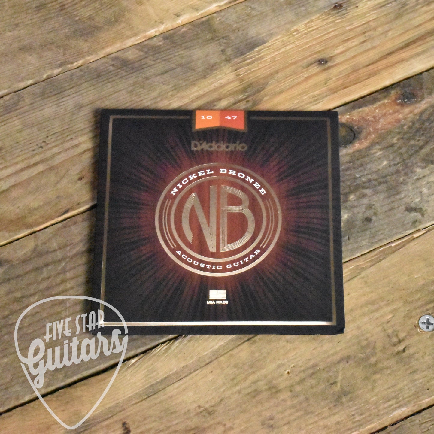 D'Addario NB1047 Nickel Bronze Acoustic Guitar Strings Extra Light 10-47