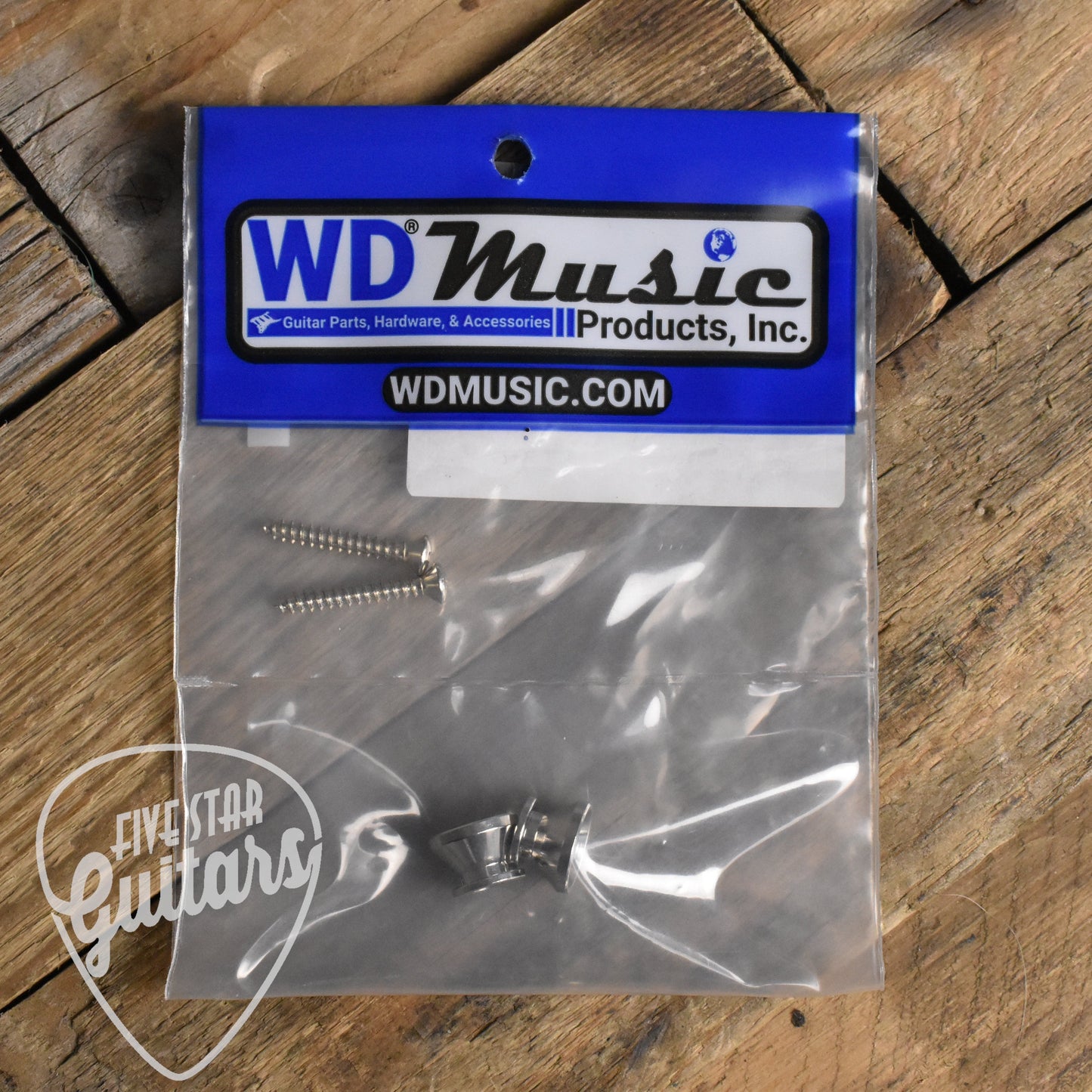 WD Music Nickel Strap Button Set Vintage Style with Screws