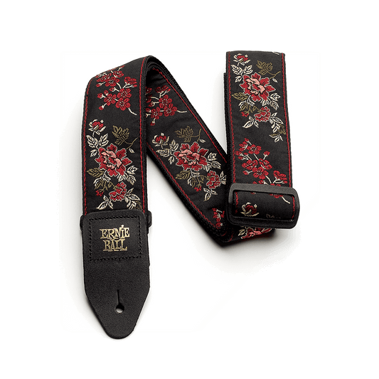 Ernie Ball P04142 Red Rose Jacquard Strap