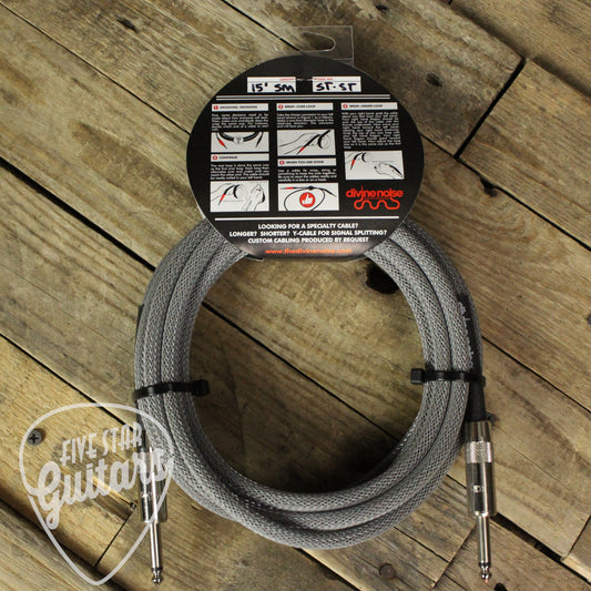 Divine Noise Straight to Straight 15ft Instrument Cable - Shimmer Braided Sleeving