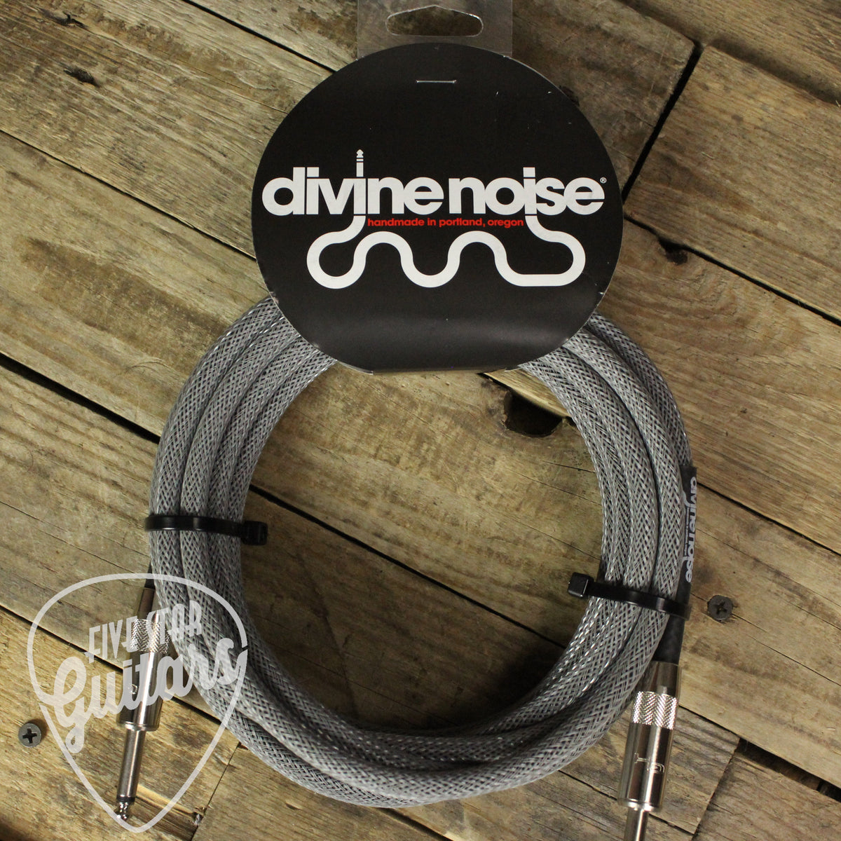 Divine Noise Straight to Straight 15ft Instrument Cable - Shimmer Braided Sleeving