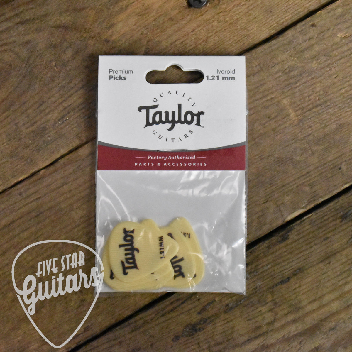 Taylor Premium Celluloid 351 Shape 1.21mm Ivoroid Guitar Picks - 6 Pack