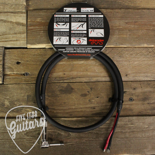 Divine Noise Combo Amp Speaker Cable 3' with Right Angle End - Black