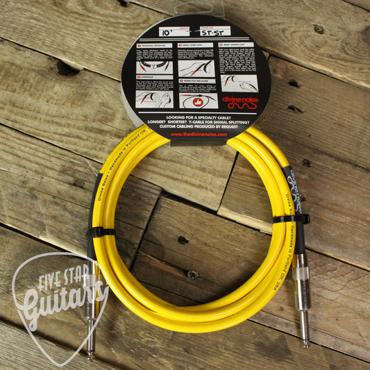 Divine Noise Straight to Straight 10ft Instrument Cable - Yellow