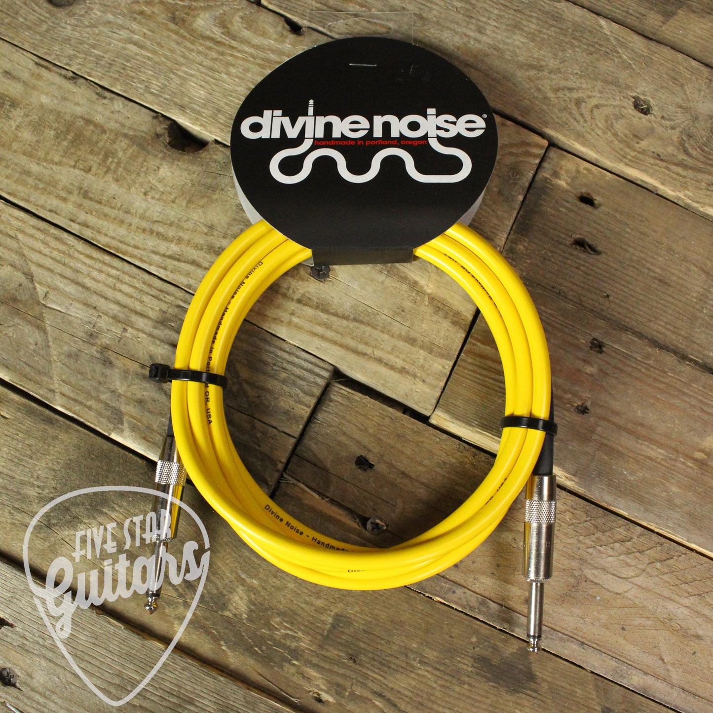 Divine Noise Straight to Straight 10ft Instrument Cable - Yellow