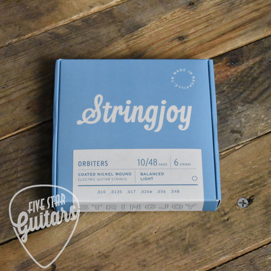 Stringjoy SJ-OR1048 Orbiters Coated Nickel Wound Electric Guitar Strings Balanced Light 10-48