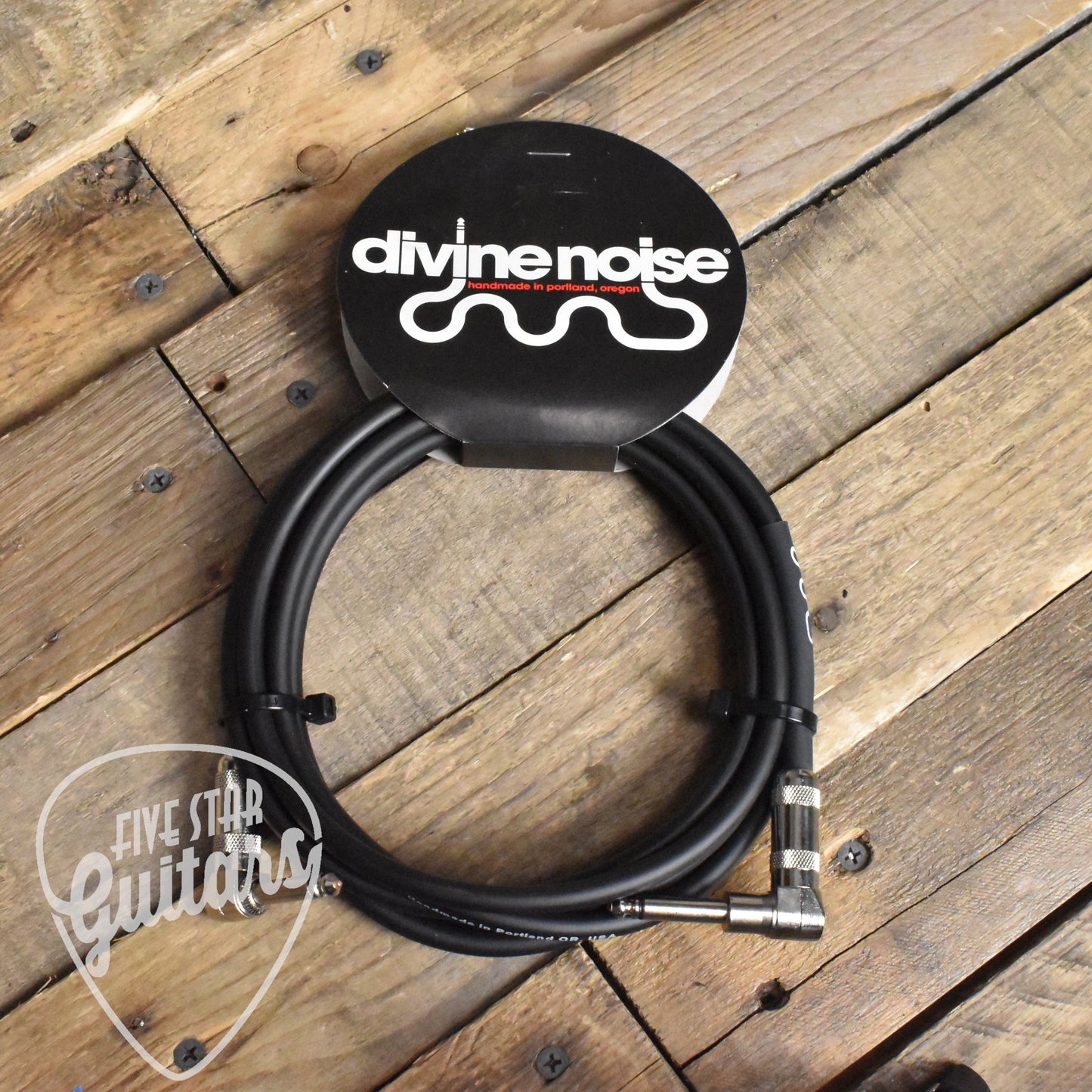 Divine Noise Angle G&H Tele Long - Standard Right Angle 10ft Instrument Cable - Black