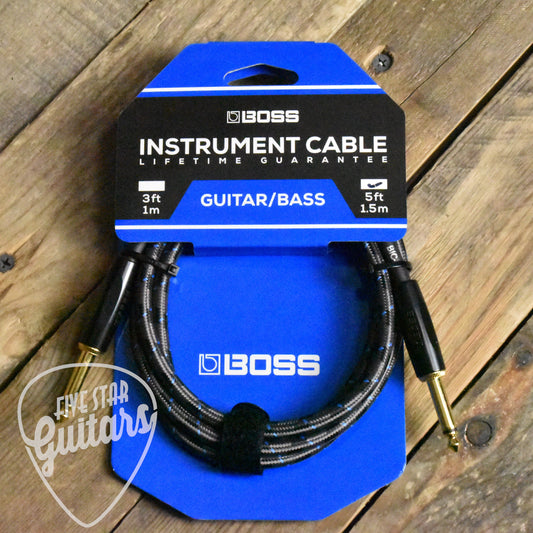 BOSS BIC-5 Instrument Cable - 5ft/1.5M - Straight/Straight - 1/4" Jack