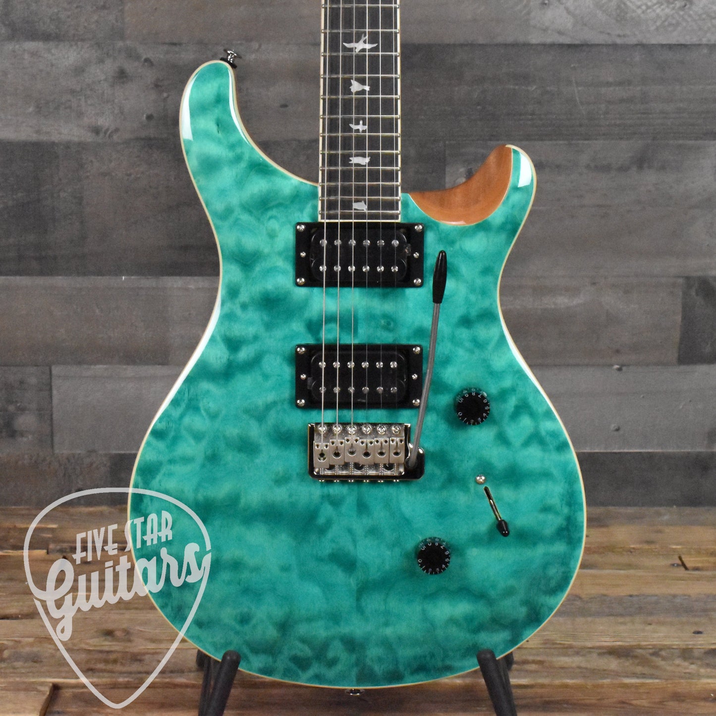 Paul Reed Smith SE Custom 24 Quilt - Turquoise with Gig Bag SN:5772 - AUTOGRAPHED BY PAUL REED SMITH