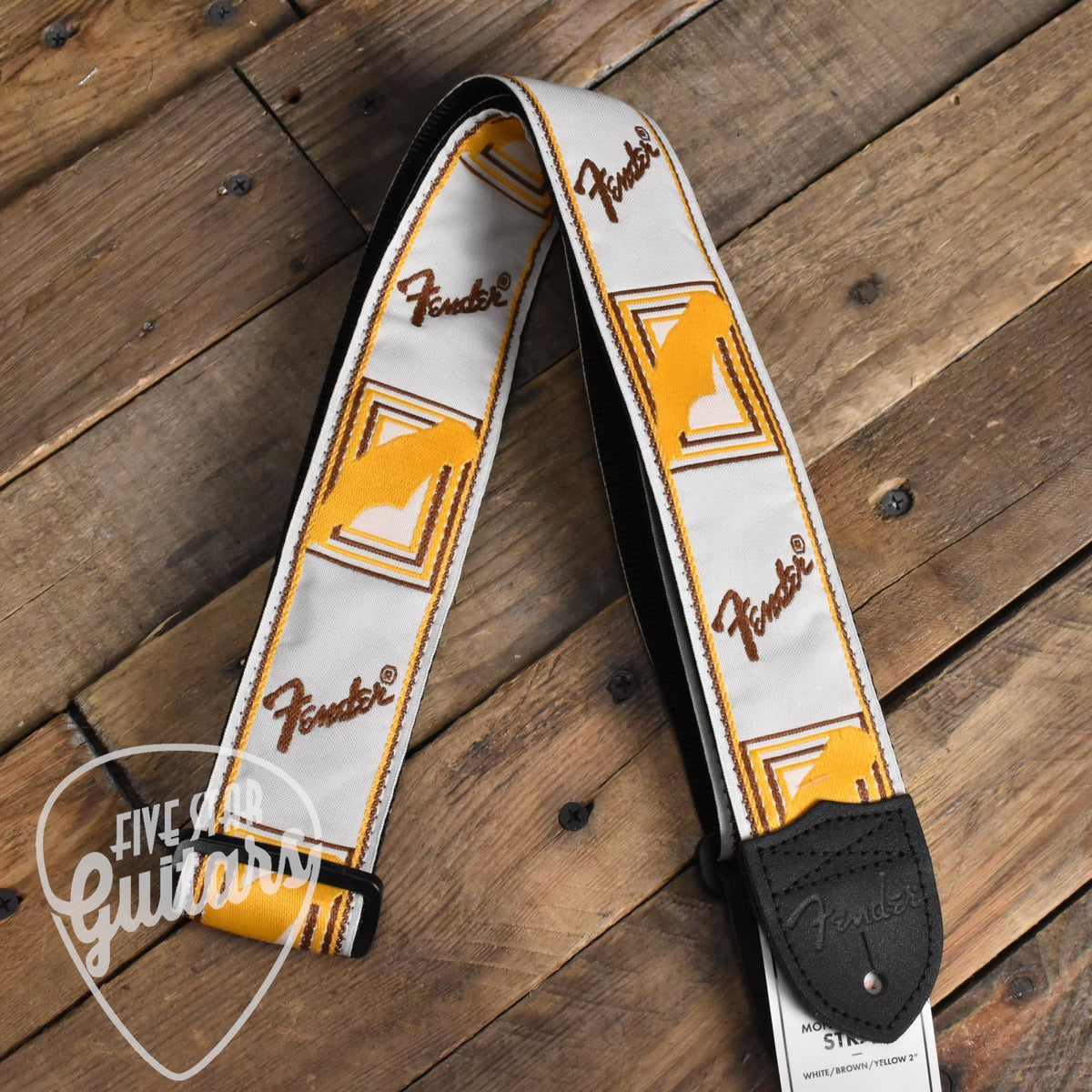 Fender White/Brown/Yellow Mono Strap