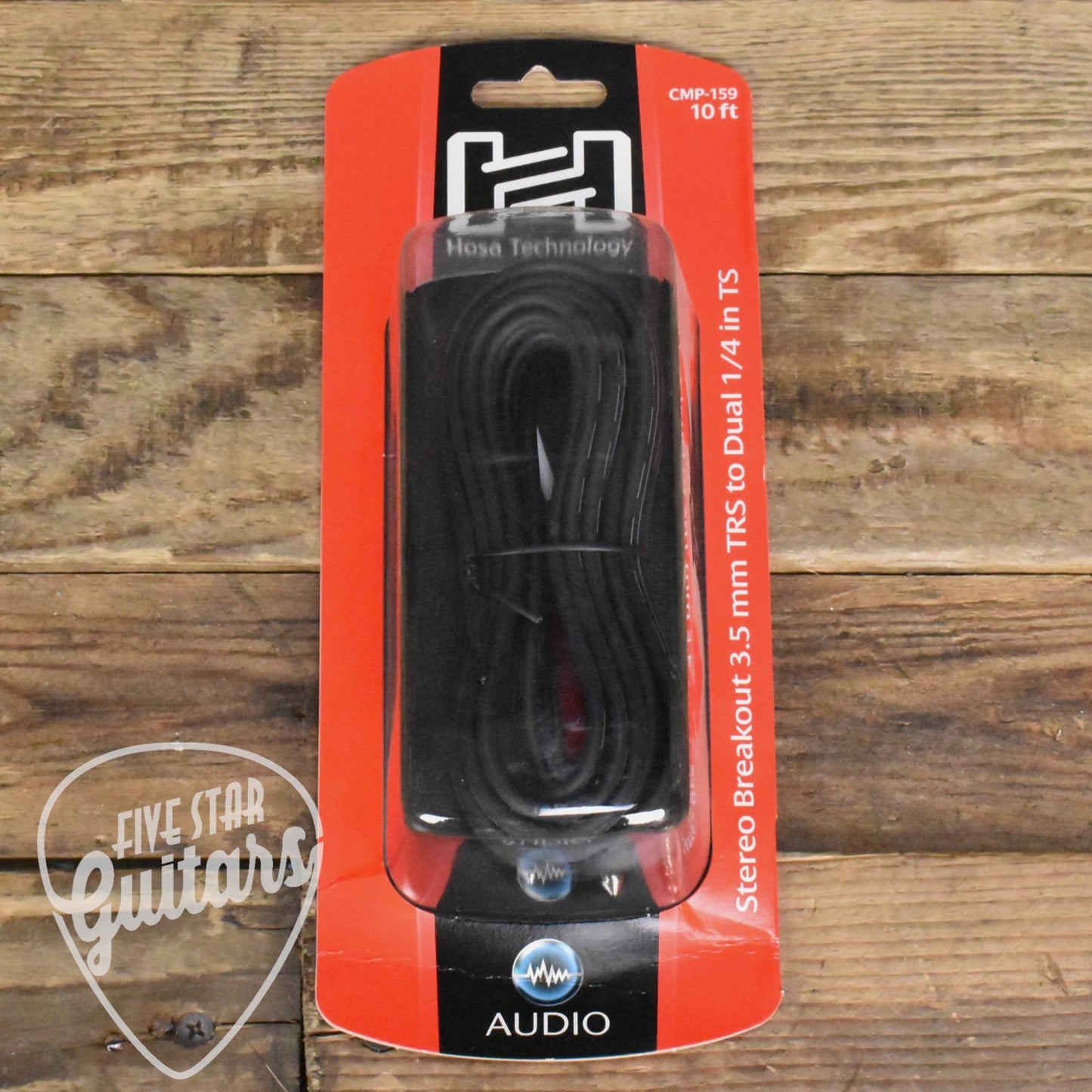 Hosa Stereo Breakout Cable 3.5 mm TRS to Dual 1/4" TS - 10ft - CMP-159