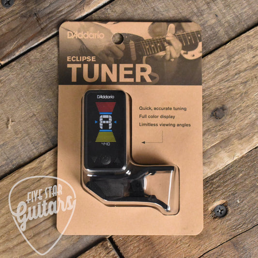 D'Addario Eclipse Clip On Chromatic Headstock Tuner - Black