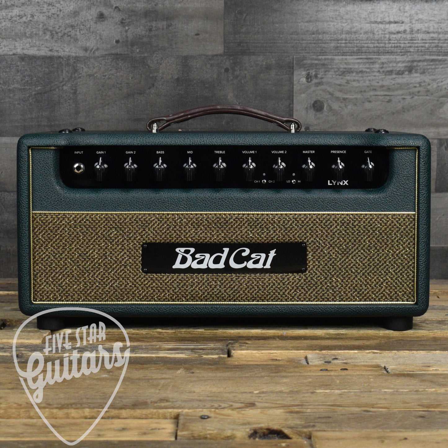 Bad Cat Lynx 50w Head - British Racing Green with Gold Grille and Piping