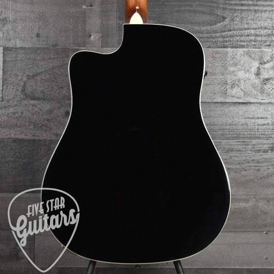 Fender California Standard Redondo CE Spruce Top Ivory Pickguard - Black