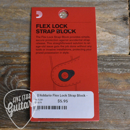 D'Addario Flex Lock Strap Block - Black - 4 Pack