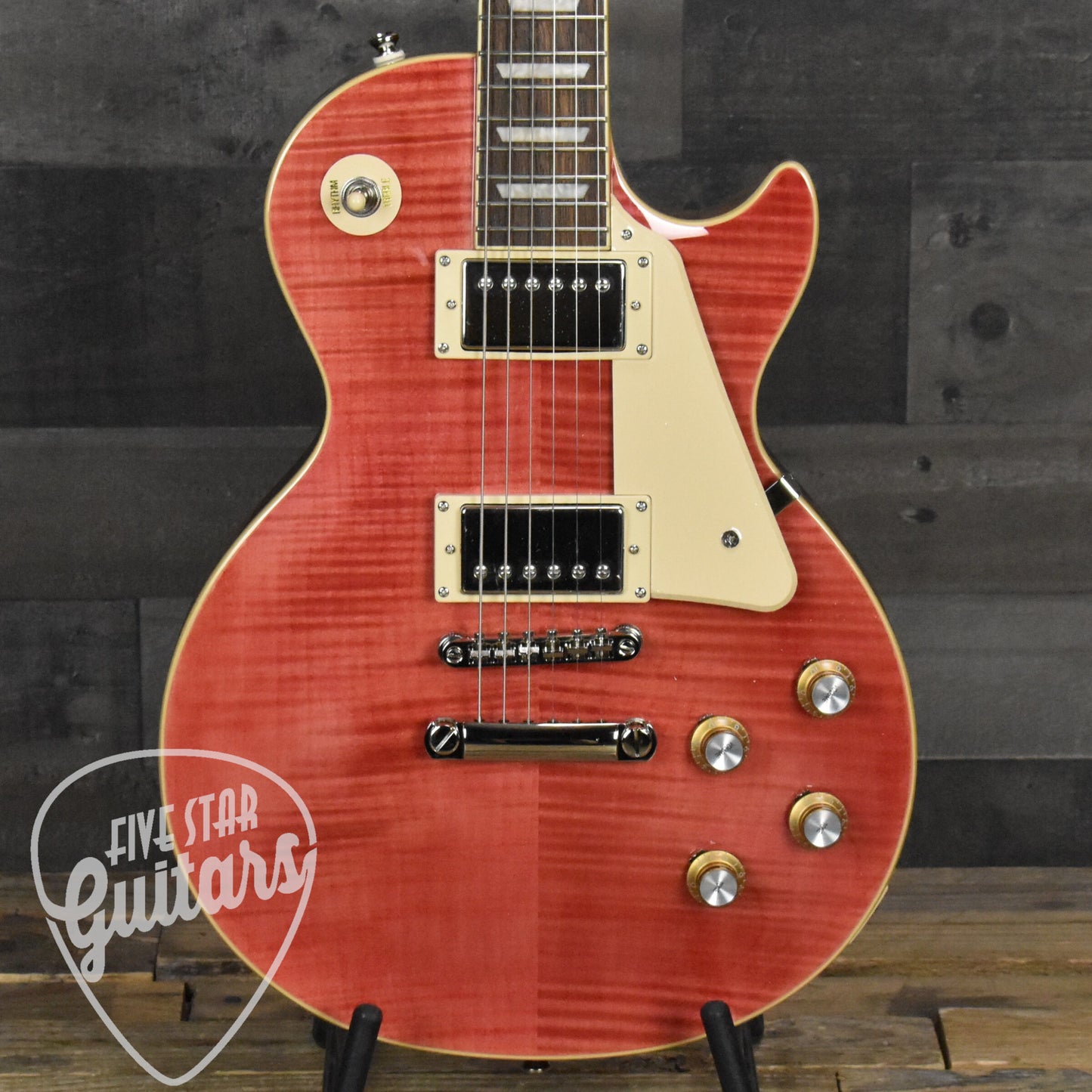 Epiphone Les Paul Standard 60s Figured Inspired by Gibson Collection - Fuschia with Premium Gig Bag