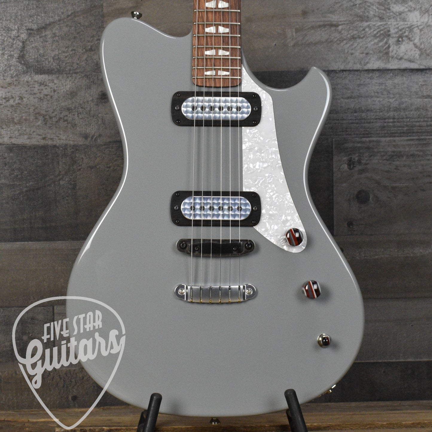 Powers Electric A Type - Chalk - FF42 Pickups - Pearl Pickguard - Delrin Saddle - Top Loading Hardtail
