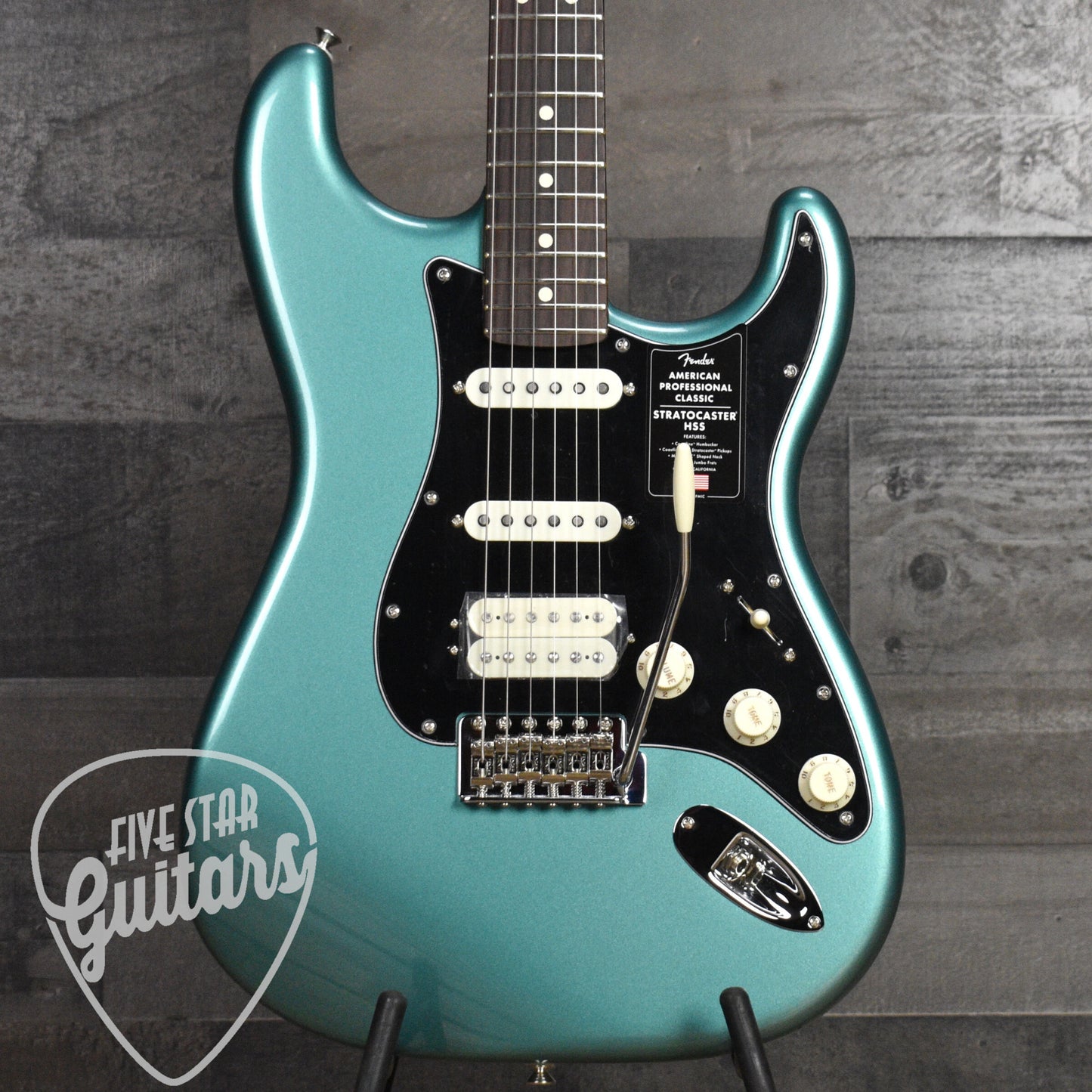 Fender American Professional Classic Stratocaster HSS Rosewood Fingerboard - Faded Sherwood Green Metallic with Deluxe Gigbag
