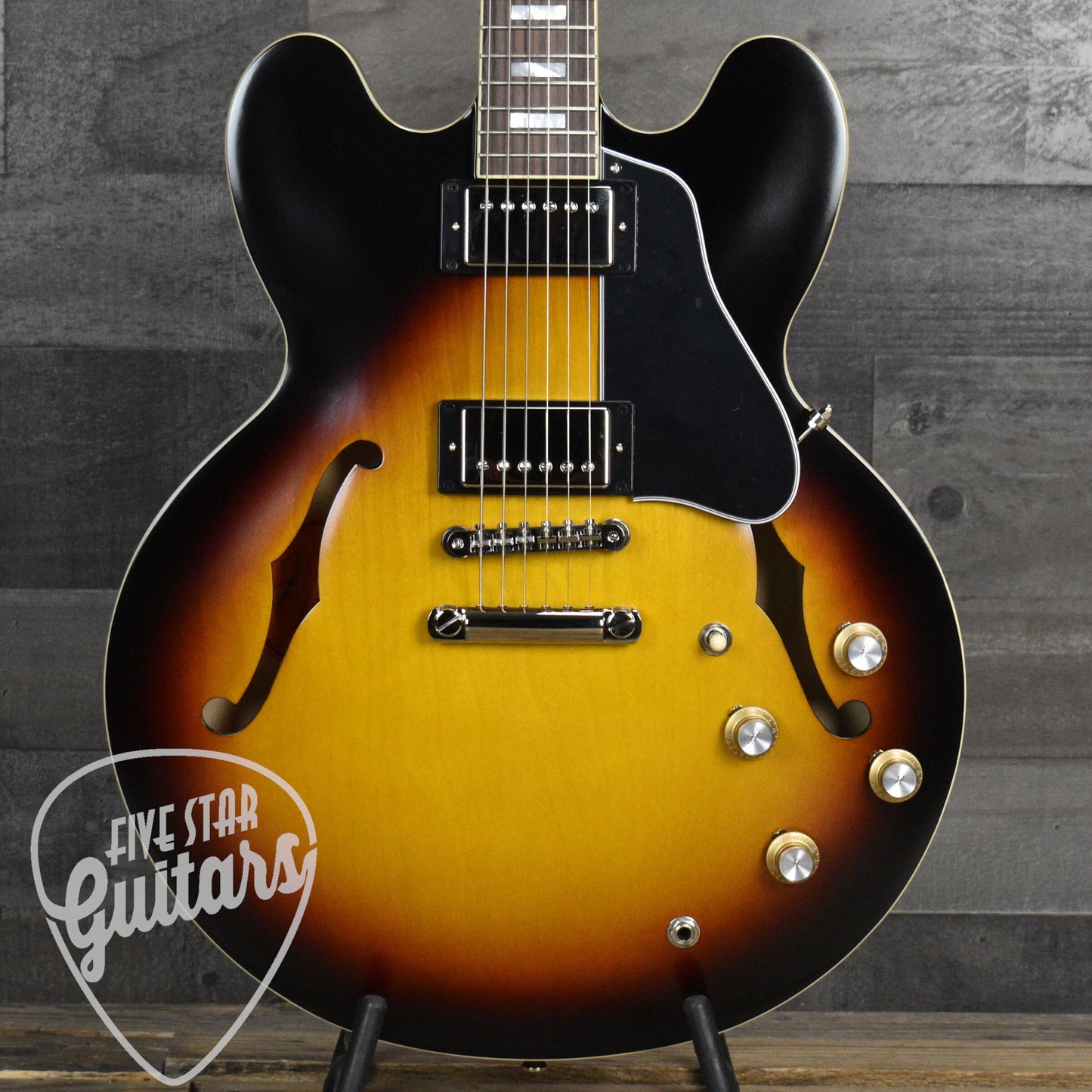 Epiphone 1962 ES-335 Reissue - Vintage Sunburst - With Black Hard Shell Case