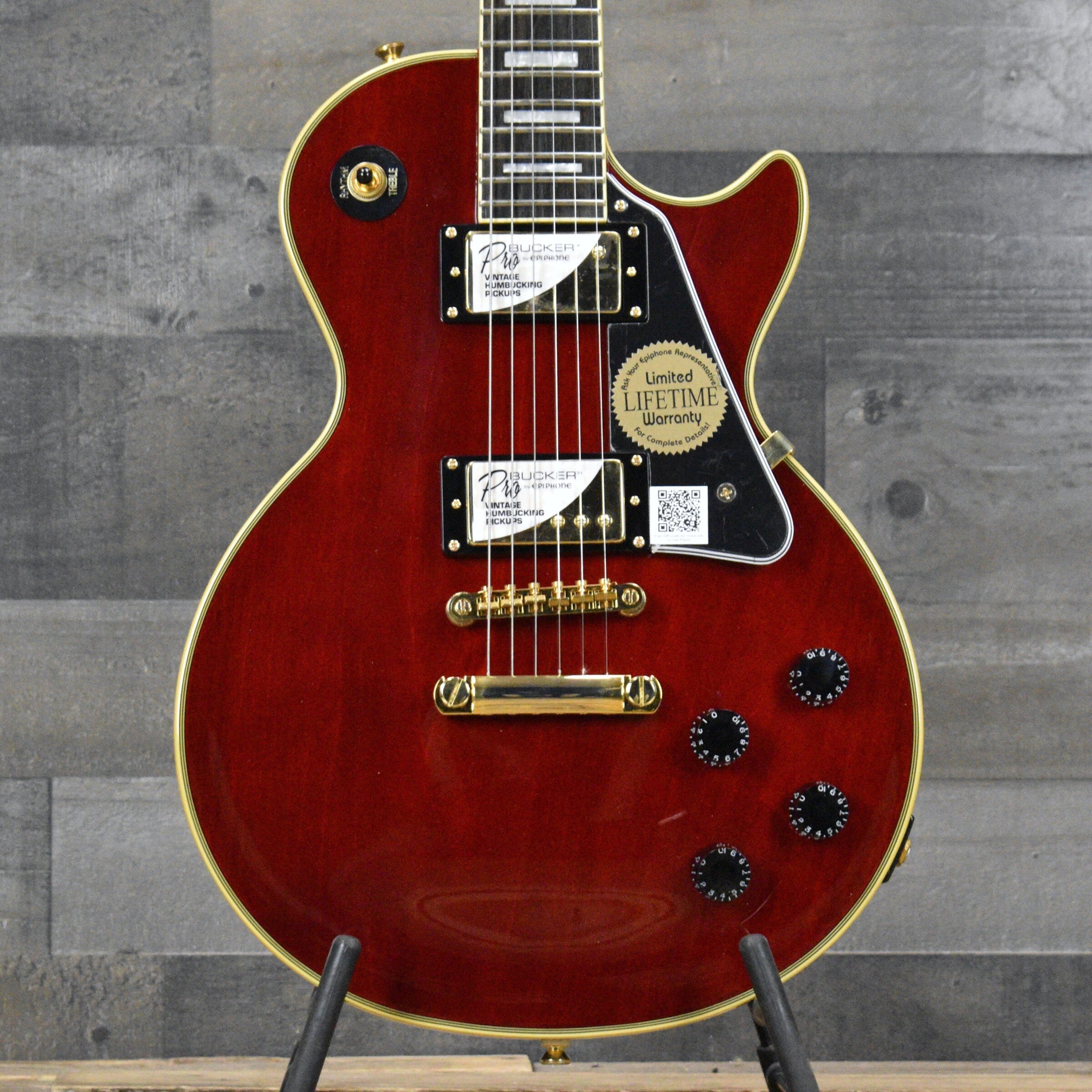 Epiphone Les Paul Custom Pro - Wine Red – Five Star Guitars