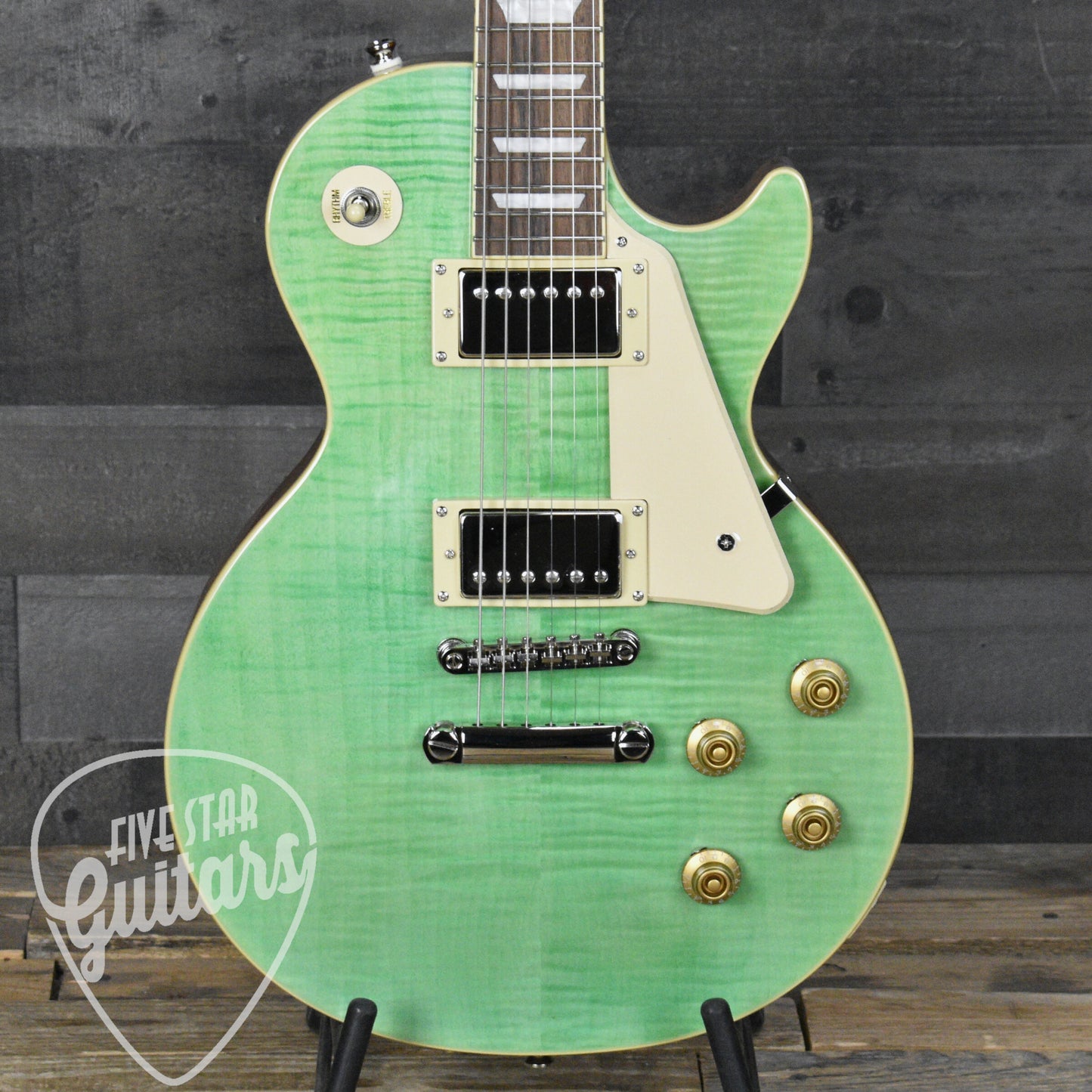 Epiphone Les Paul Standard 50s Figured - Seafoam Green with Gig Bag