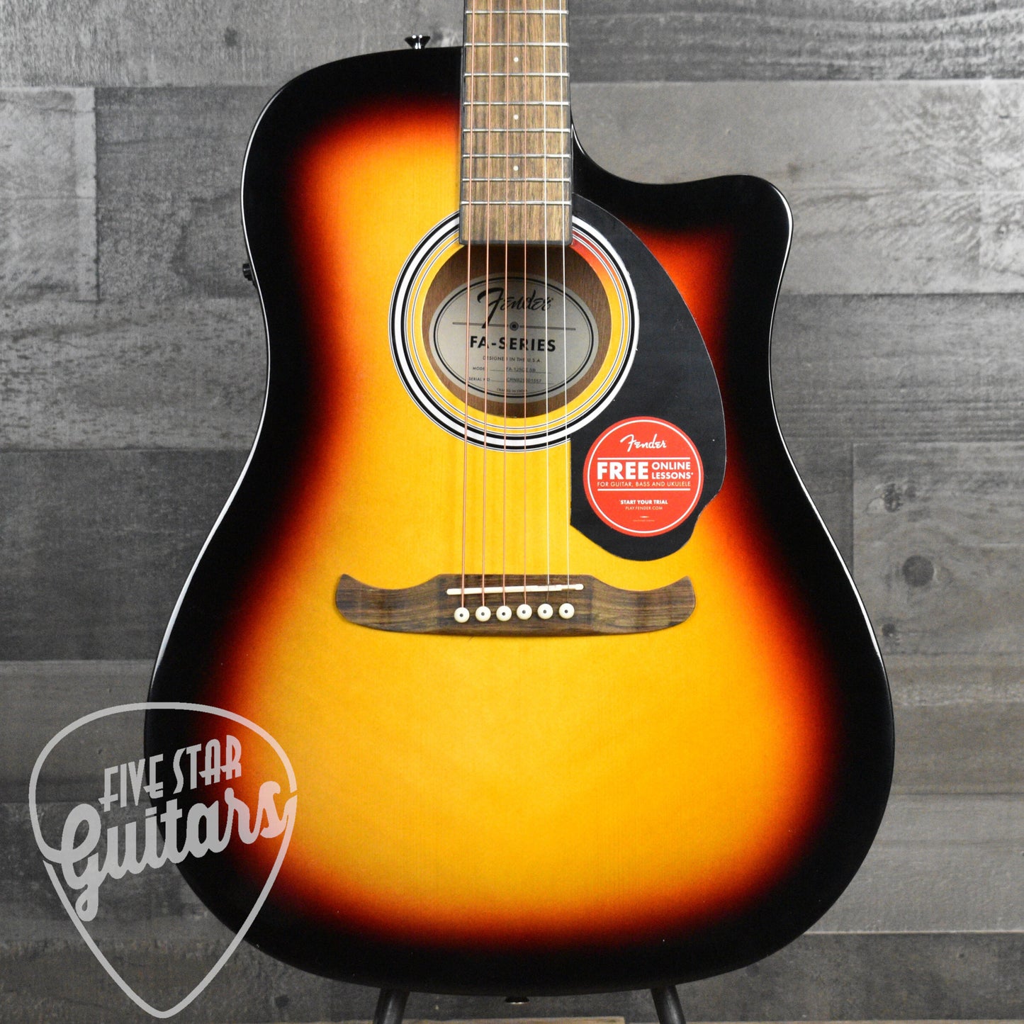 Fender FA-125CE Dreadnought Walnut Fingerboard - Sunburst