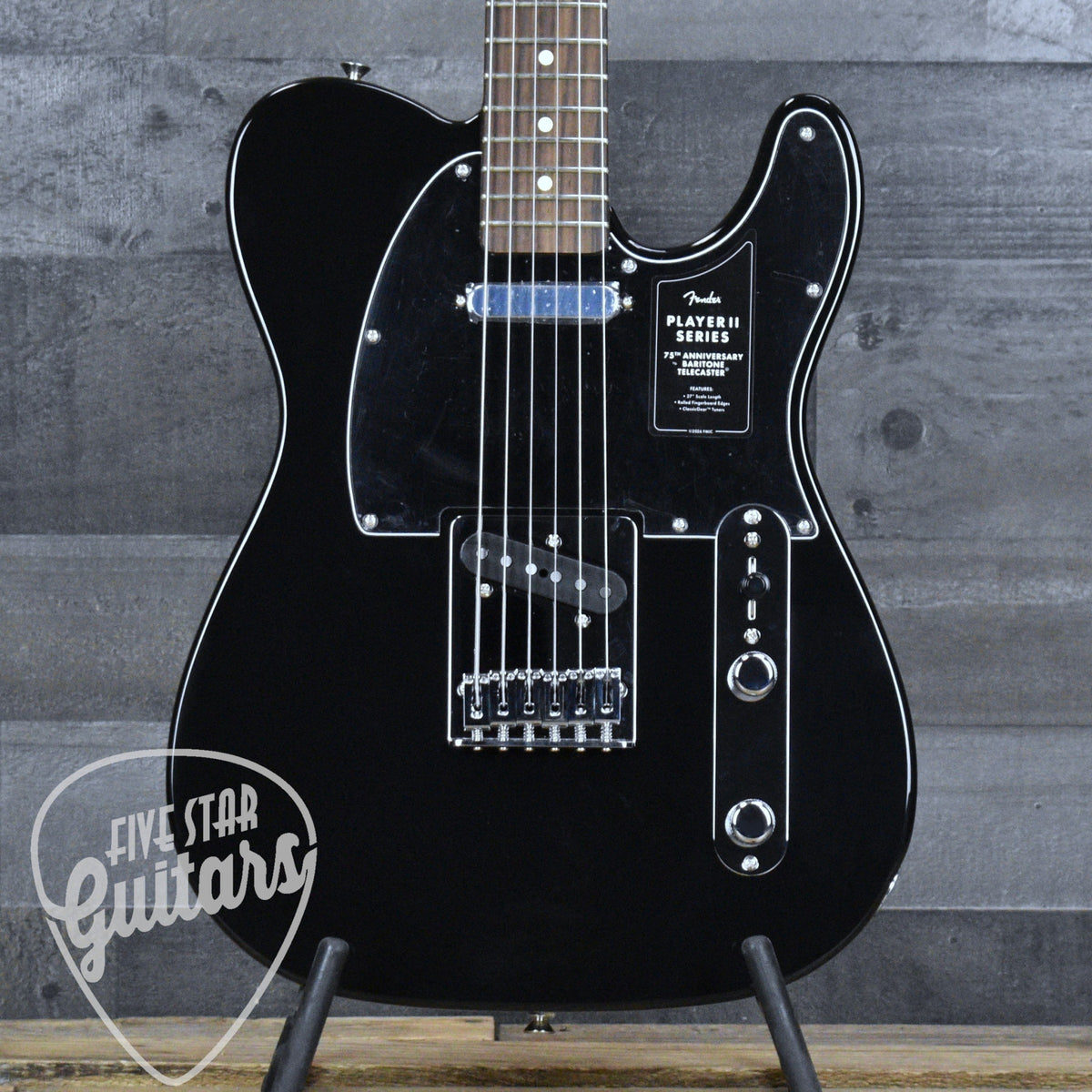Fender 75th Anniversary Player II Baritone Telecaster - Black
